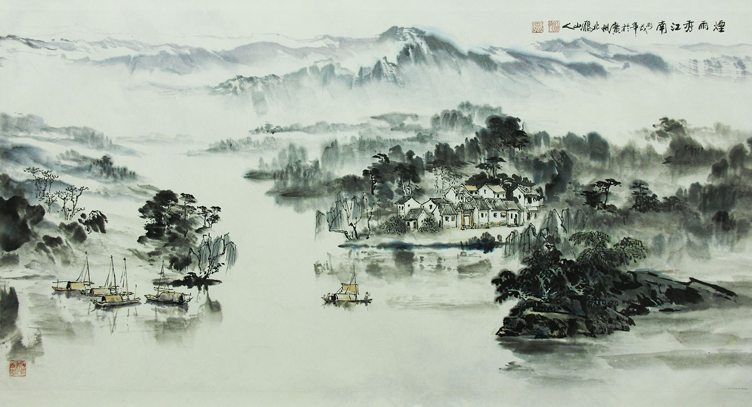 烟雨秀江南