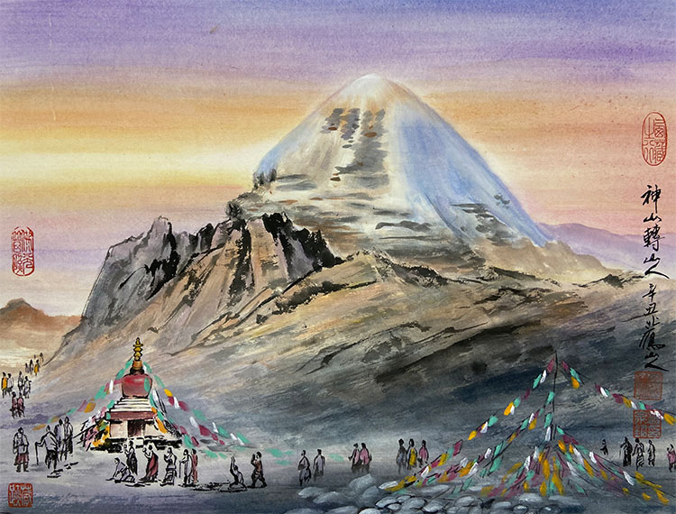 西藏神山转山人